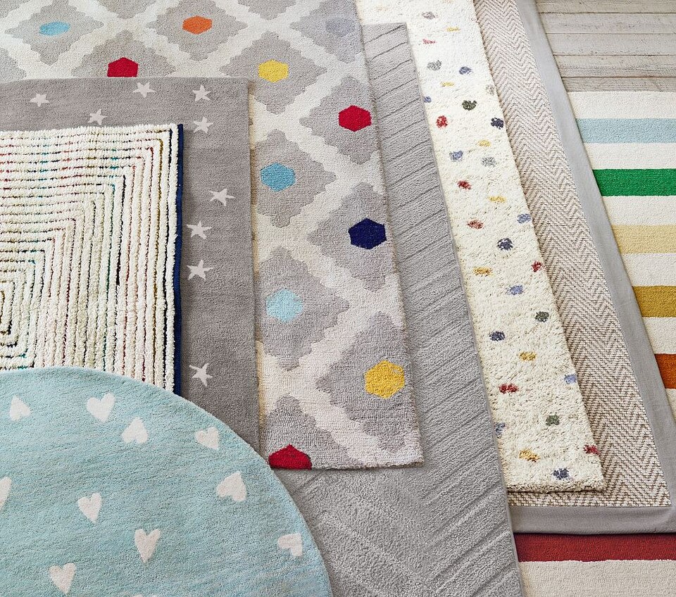 Chenille Jute Thick Solid Border Rug Pottery Barn Kids Australia